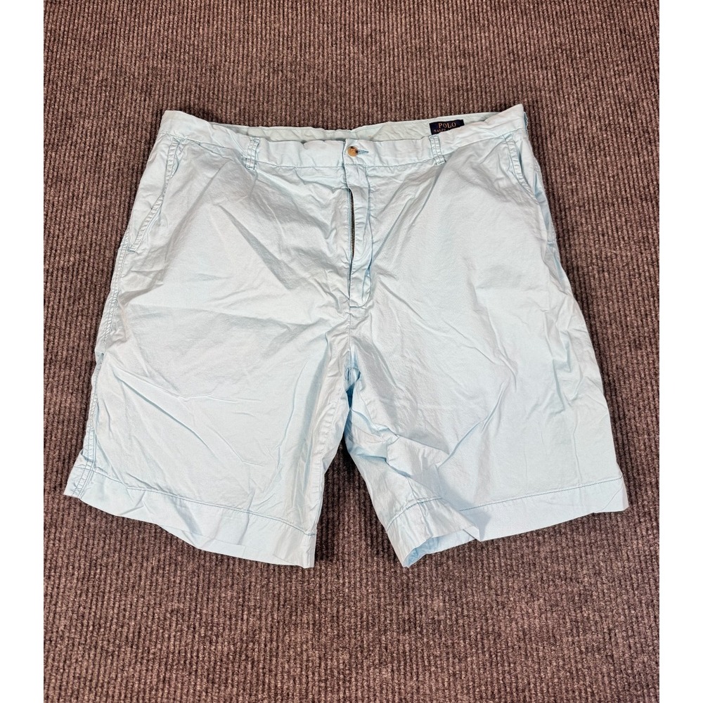 Polo Ralph Lauren Chino Shorts Mens 44 44B Light Blue Pima Cotton Classic Fit